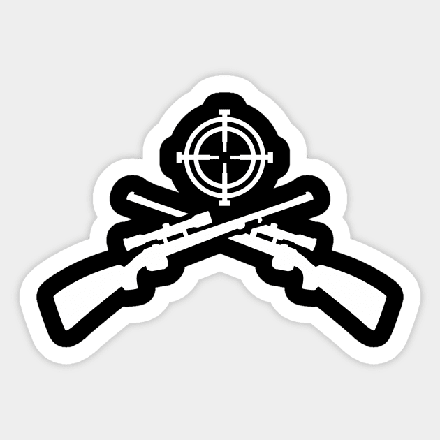 Hunting rifle Sticker by Designzz